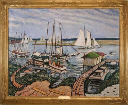 "Boats in the Harbor" by Hayley Lever